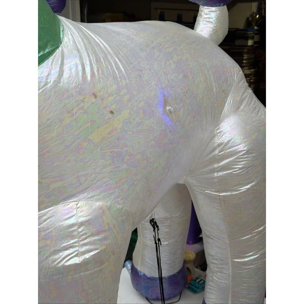 Gemmy Airblown 6.5 Ft Iridescent Reindeer LED Christmas Inflatable w/ Box Tested
